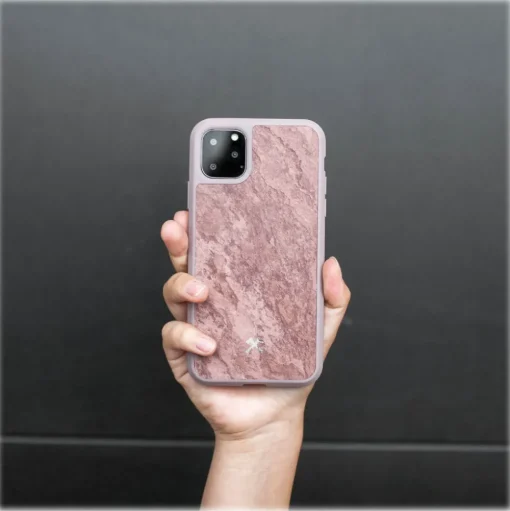 Woodcessories - Eco Bumper - Stone Cover - Canyon Red - iPhone 11 Pro Max - Real Stone Cover - Eco Case - Bumper Collection - Avvenice