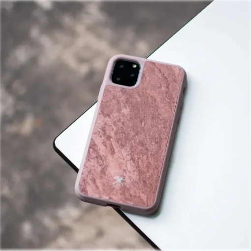 Woodcessories - Eco Bumper - Stone Cover - Canyon Red - iPhone 11 Pro Max - Real Stone Cover - Eco Case - Bumper Collection - Avvenice