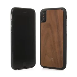 Woodcessories - Eco Bumper - Walnut Cover - Black - iPhone XR - Wooden Cover - Eco Case - Bumper Collection - Avvenice