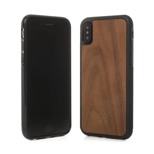Woodcessories - Eco Bumper - Walnut Cover - Black - iPhone XR - Wooden Cover - Eco Case - Bumper Collection - Avvenice