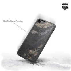 Woodcessories - Eco Bumper - Stone Cover - Volcano Black - iPhone 8 Plus / 7 Plus - Real Stone Cover - Eco Case - Bumper - Avvenice