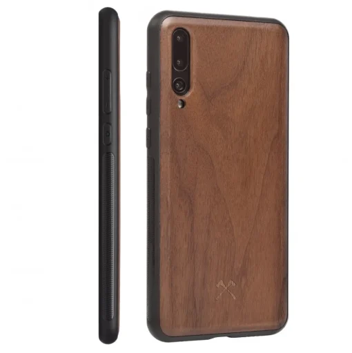 Woodcessories - Eco Bumper - Walnut Cover - Black - Huawei P20 Pro - Wooden Cover - Eco Case - Bumper Collection - Avvenice