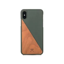Woodcessories - Eco Split - Cherry Cover - Green - iPhone X / XS - Wooden Cover - Eco Case - Split Collection - Avvenice
