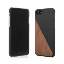 Woodcessories - Eco Split - Walnut Cover - Black - iPhone 8 / 7 - Wooden Cover - Eco Case - Split Collection - Avvenice