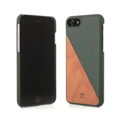 Woodcessories - Eco Split - Cherry Cover - Green - iPhone 8 / 7 - Wooden Cover - Eco Case - Split Collection - Avvenice