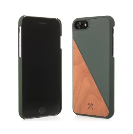 Woodcessories - Eco Split - Cherry Cover - Green - iPhone 8 / 7 - Wooden Cover - Eco Case - Split Collection - Avvenice
