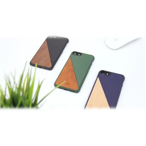 Woodcessories - Eco Split - Cherry Cover - Green - iPhone 8 / 7 - Wooden Cover - Eco Case - Split Collection - Avvenice