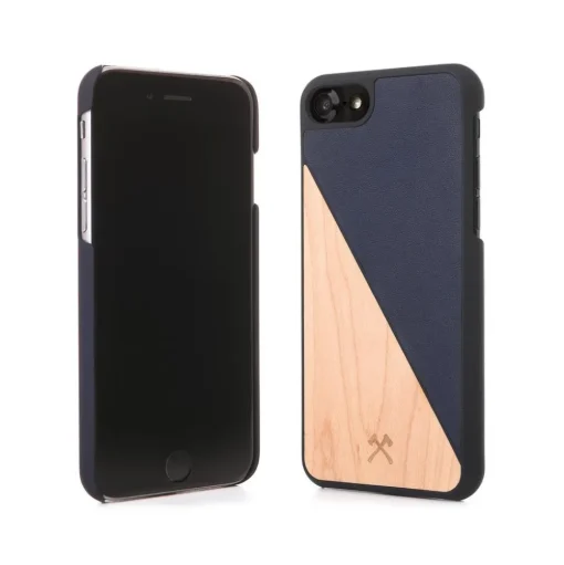 Woodcessories - Eco Split - Maple Cover - Navy - iPhone 8 / 7 - Wooden Cover - Eco Case - Split Collection - Avvenice