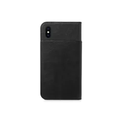 Woodcessories - Eco Wallet Flip Cover - Real Wood and Leather - Rich Walnut - iPhone XS Max - Eco Case - Flip Collection - Avvenice