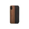 Woodcessories - Eco Wallet Flip Cover - Real Wood and Leather - Walnut - iPhone 8 Plus / 7 Plus - Eco Case - Flip Collection - Avvenice