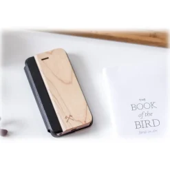 Woodcessories - Eco Wallet Flip Cover - Real Wood and Leather - Walnut - iPhone 8 Plus / 7 Plus - Eco Case - Flip Collection - Avvenice