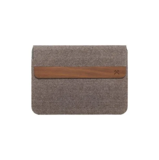 Woodcessories - MacBook Eco Pouch Cover - Walnut and Wool - MacBook 15 - Mac Case - Real Wood MacBook Bag - Avvenice