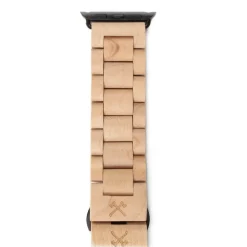 Woodcessories - Maple / Black - Wooden Apple Watch Band 38 mm - Eco Strap - Stainless Steel - Wooden Apple Watch Strap - Avvenice