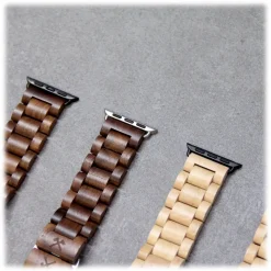Woodcessories - Maple / Silver - Wooden Apple Watch Band 38 mm - Eco Strap - Stainless Steel - Wooden Apple Watch Strap - Avvenice