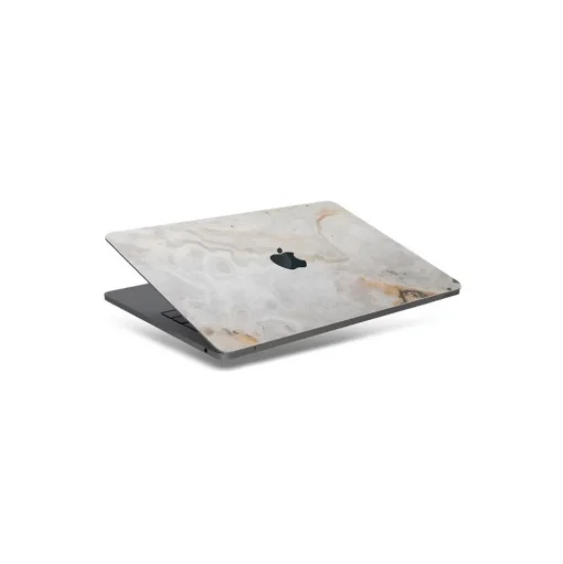 Woodcessories - Real Stone MacBook Cover - Volcano Black - MacBook 15 Pro Touchbar - Eco Skin Stone - Apple Logo - Avvenice