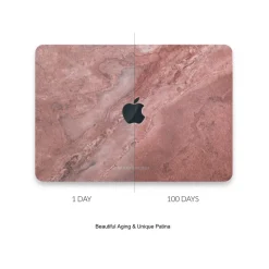 Woodcessories - Real Stone MacBook Cover - Volcano Black - MacBook 15 Pro Touchbar - Eco Skin Stone - Apple Logo - Avvenice