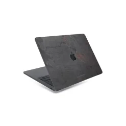 Woodcessories - Real Stone MacBook Cover - Camo Gray - MacBook 15 Pro Touchbar - Eco Skin Stone - Apple Logo - Avvenice