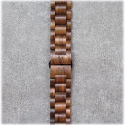 Woodcessories - Walnut / Black - Wooden Apple Watch Band 38 mm - Eco Strap - Stainless Steel - Wooden Apple Watch Strap - Avvenice