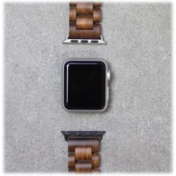 Woodcessories - Walnut / Black - Wooden Apple Watch Band 38 mm - Eco Strap - Stainless Steel - Wooden Apple Watch Strap - Avvenice