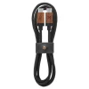Woodcessories - Walnut / Black - Wooden USB C Cable 1.2 m - Eco Cable - Wooden Apple USB Lighting Cable - Avvenice