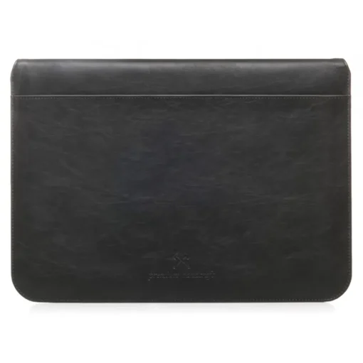Woodcessories - Walnut / Black Leather / MacBook Bag - MacBook 13 Pro - Eco Pouch Case - Wooden MacBook Bag - Avvenice