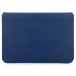 Woodcessories - Walnut / Blue Navy Leather / MacBook Bag - MacBook 13 Air - Eco Pouch Case - Wooden MacBook Bag - Avvenice
