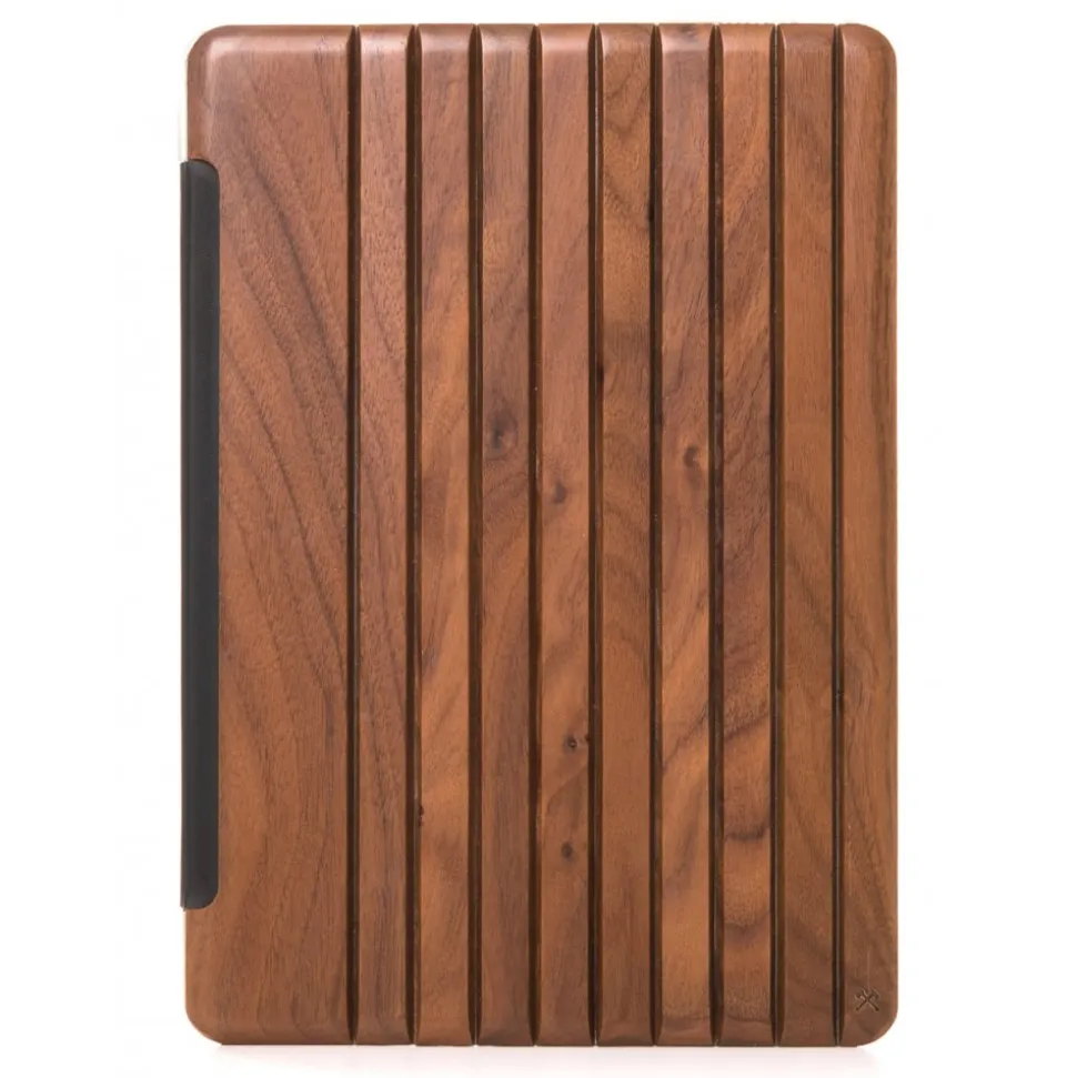 Woodcessories - Walnut / Leather / Transclucent Hardcover - iPad Pro 12.9 (2017) - Flip Case - Eco Guard Metal & Wood - Avvenice