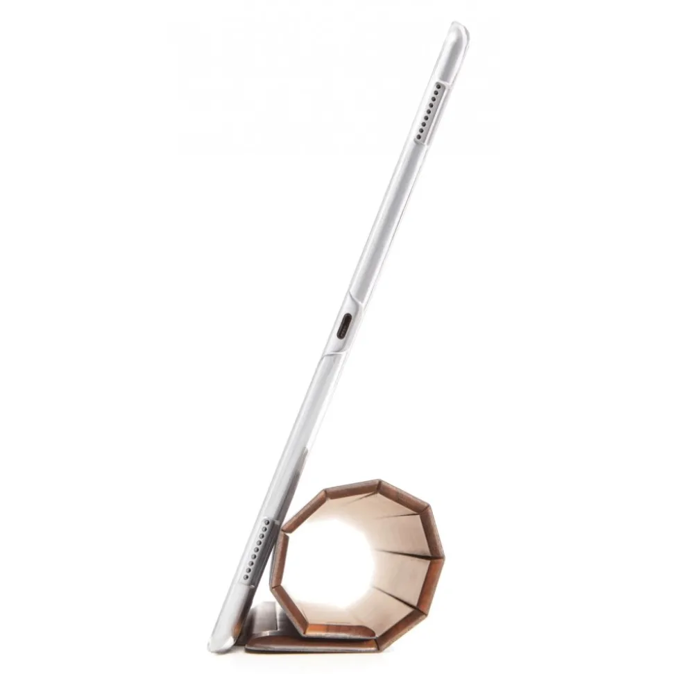 Woodcessories - Walnut / Leather / Transclucent Hardcover - iPad Pro 12.9 (2017) - Flip Case - Eco Guard Metal & Wood - Avvenice