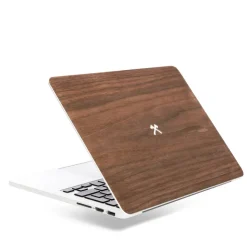 Woodcessories - Walnut / MacBook Skin Cover - MacBook 15 Pro Touchbar - Eco Skin - Axe Logo - Wooden MacBook Cover - Avvenice