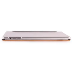 Woodcessories - Walnut / Silver Metal / Leather / Transclucent Hardcover - iPad Air 2 - Flip Case - Eco Guard Metal & Wood - Avvenice
