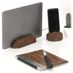 Woodcessories - Walnut / Solid Wood MacBook Arc - MacBook - Eco Rest - Wooden MacBook Support - Avvenice