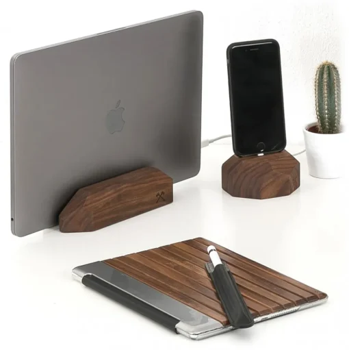 Woodcessories - Walnut / Solid Wood MacBook Arc - MacBook - Eco Rest - Wooden MacBook Support - Avvenice
