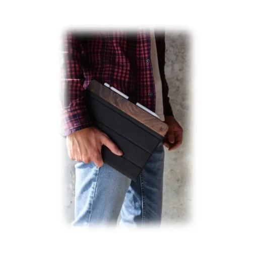 Woodcessories - Walnut and Leather Hard Cover - iPad Pro 12.9 - Flip Case - Eco Flip Leather and Wood - Avvenice