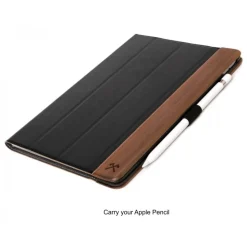 Woodcessories - Walnut and Leather Hard Cover - iPad Air 2 - Flip Case - Eco Flip Leather and Wood - Avvenice