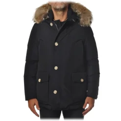 Woolrich - Artic Anorak Parka  with Fur-trimmed Hood - Blue - Jacket - Luxury Exclusive Collection - Avvenice