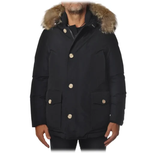 Woolrich - Artic Anorak Parka  with Fur-trimmed Hood - Blue - Jacket - Luxury Exclusive Collection - Avvenice