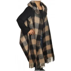 Woolrich - Check Patterned Mantle - Black/Beige - Jacket - Luxury Exclusive Collection - Avvenice