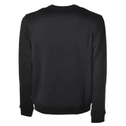 Woolrich - Crewneck Sweatshirt with Logo - Blue - Luxury Exclusive Collection - Avvenice