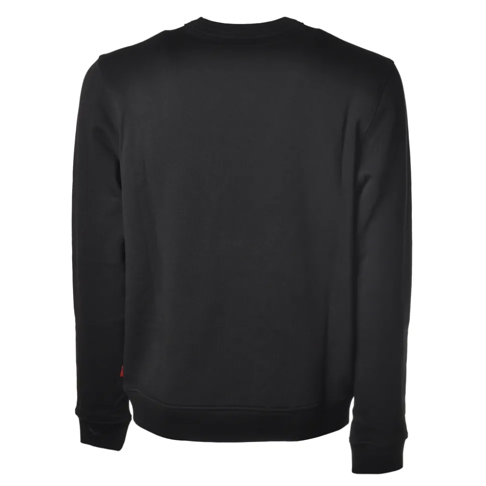 Woolrich - Crewneck Sweatshirt with Logo - Blue - Luxury Exclusive Collection - Avvenice