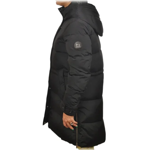 Woolrich - Long Quilted Hooded Down Jacket - Black - Jacket - Luxury Exclusive Collection - Avvenice