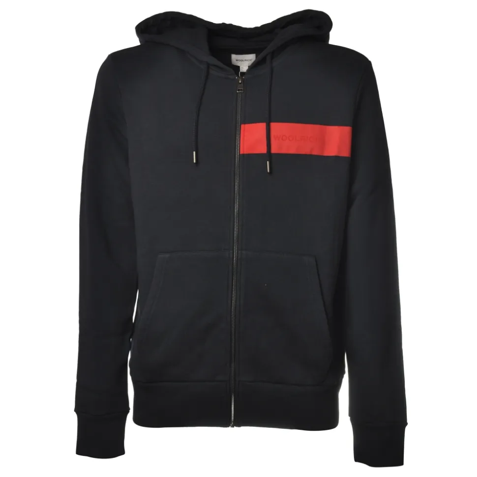 Woolrich - Luxury Fleece FZ Hooded Sweatshirt - Blue - Sweatshirt - Luxury Exclusive Collection - Avvenice