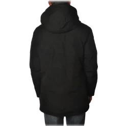 Woolrich - Parka with Hood and Contrast Buttons  - Black - Jacket - Luxury Exclusive Collection - Avvenice