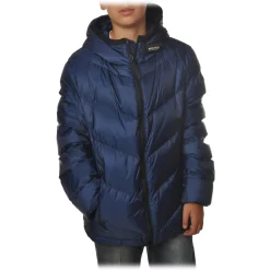 Woolrich - Short Down Hooded Jacket Chevron  - Aviation - Jacket - Luxury Exclusive Collection - Avvenice