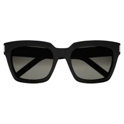Yves Saint Laurent - Bold SL1 Sunglasses with Square Thick Frames and Nylon Lenses - Black - Saint Laurent Eyewear - Avvenice