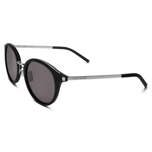 Yves Saint Laurent - Classic SL 57 Round Sunglasses with Metal Bridge and Mineral Glass Lenses - Bronze - Saint Laurent Eyewear - Avvenice
