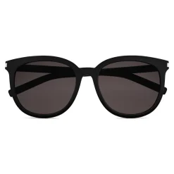 Yves Saint Laurent - Classic SL 284/F Sunglasses with Rounded Frame and Nylon Lenses - Black - Saint Laurent Eyewear - Avvenice