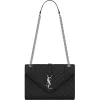 Yves Saint Laurent - Envelope Medium in Quilted Embossed Leather - Black - Saint Laurent Exclusive Collection - Avvenice