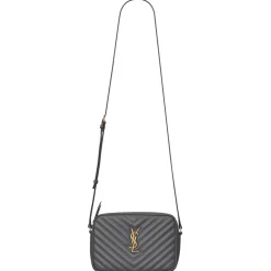 Yves Saint Laurent - Lou Camera Bag in Quilted Leather - Storm - Saint Laurent Exclusive Collection - Avvenice