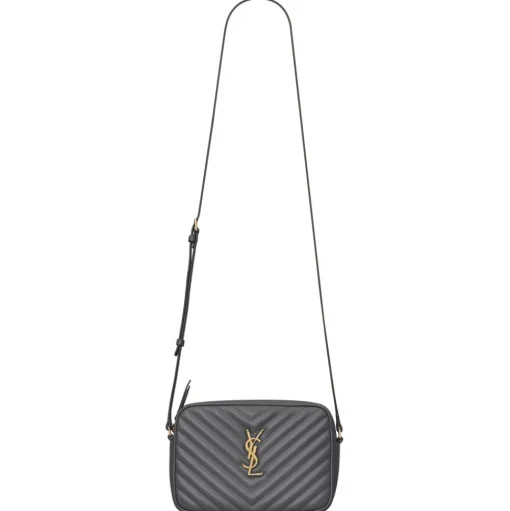 Yves Saint Laurent - Lou Camera Bag in Quilted Leather - Storm - Saint Laurent Exclusive Collection - Avvenice