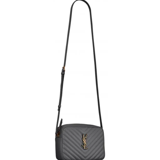 Yves Saint Laurent - Lou Camera Bag in Quilted Leather - Storm - Saint Laurent Exclusive Collection - Avvenice